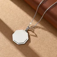 Vacation Classic Style Customization Laser Engraving Solid Color 304 Stainless Steel Plating Women's Pendant Necklace main image 4
