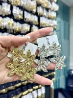 1 Pair/Package Casual Modern Style Sweet Flower Polishing Copper 18K Gold Plated White Gold Plated Ear Studs main image 1