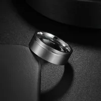 Simple Style Solid Color Titanium Steel Plating Men's Rings main image 2