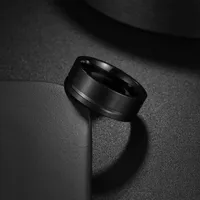 Simple Style Solid Color Titanium Steel Plating Men's Rings main image 3