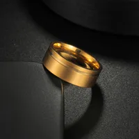 Simple Style Solid Color Titanium Steel Plating Men's Rings main image 4
