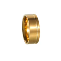 Simple Style Solid Color Titanium Steel Plating Men's Rings sku image 14