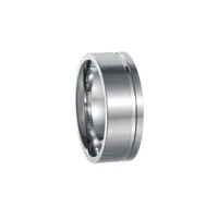 Simple Style Solid Color Titanium Steel Plating Men's Rings sku image 3