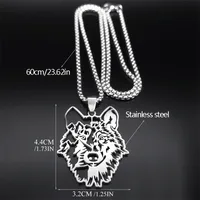 Hip-Hop Punk Commute Wolf 304 Stainless Steel Unisex Pendant Necklace main image 2