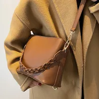 Women's PU Solid Color Elegant Basic Square Zipper Crossbody Bag main image 4