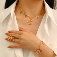 Elegant Spiral 304 Stainless Steel Alloy Plating Women's Jewelry Set main image 1