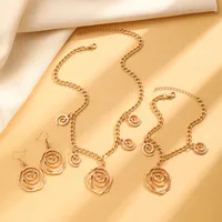 Elegant Spiral 304 Stainless Steel Alloy Plating Women's Jewelry Set main image 3