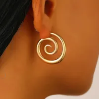 Elegant Spiral 304 Stainless Steel Alloy Plating Women's Jewelry Set sku image 21