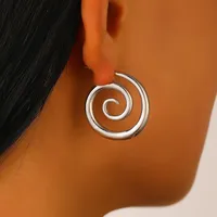Elegant Spiral 304 Stainless Steel Alloy Plating Women's Jewelry Set sku image 22