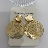 Elegant Spiral 304 Stainless Steel Alloy Plating Women's Jewelry Set sku image 16