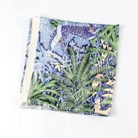 Women's Elegant Retro Plant Satin Printing Silk Scarf main image 2