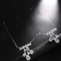 Exaggerated Novelty Water Droplets Special-Shaped Mirror Half Frame Glasses main image 2