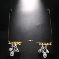 Exaggerated Novelty Water Droplets Special-Shaped Mirror Half Frame Glasses main image 4