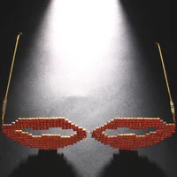 Exaggerated Novelty Lips Special-Shaped Mirror Lips Full Frame Glasses main image 3