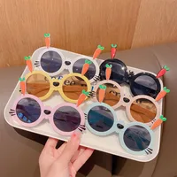 Cute Novelty Carrot Acrylic Round Frame Full Frame Glasses main image 2