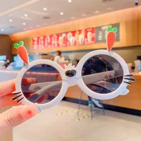 Cute Novelty Carrot Acrylic Round Frame Full Frame Glasses main image 4