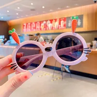 Cute Novelty Carrot Acrylic Round Frame Full Frame Glasses sku image 4