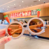 Cute Novelty Carrot Acrylic Round Frame Full Frame Glasses sku image 6