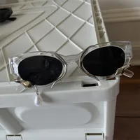 Novelty Streetwear Pearl Resin Square Cat Eye Full Frame Glasses sku image 14