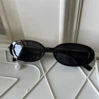 Novelty Streetwear Pearl Resin Square Cat Eye Full Frame Glasses sku image 13