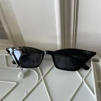 Novelty Streetwear Pearl Resin Square Cat Eye Full Frame Glasses sku image 9