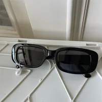 Novelty Streetwear Pearl Resin Square Cat Eye Full Frame Glasses sku image 12