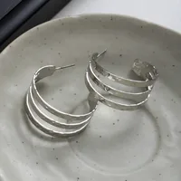 1 Pair Retro Classic Style C Shape Plating Iron Ear Studs main image 5