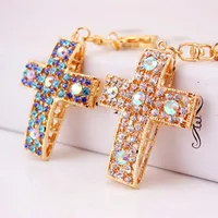 Glam Pastoral Cross Alloy Unisex Lobster Trigger Clasp Closure Keychain main image 1