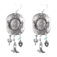 1 Pair Retro Cactus Boots Alloy Drop Earrings main image 6