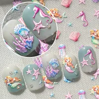 IG Style Cartoon Style Cute Ocean Mermaid Shell Nail Stickers Nail Decoration Accessories sku image 1
