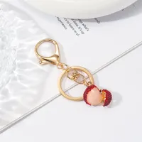 1 Piece Cute Modern Style Fruit Litchi Alloy Women's Screw Clasp Closure Lobster Trigger Clasp Closure Bag Pendant Keychain main image 3