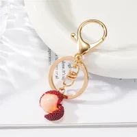 1 Piece Cute Modern Style Fruit Litchi Alloy Women's Screw Clasp Closure Lobster Trigger Clasp Closure Bag Pendant Keychain main image 1