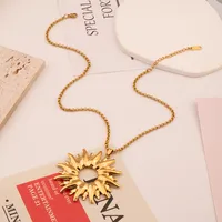 Streetwear Shiny Sun 304 Stainless Steel Polishing Plating 18K Gold Plated Women's Jewelry Set main image 4