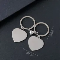 Modern Style Classic Style Customization Laser Engraving Heart Shape 201 Stainless Steel Plating Unisex Bag Pendant Keychain main image 3