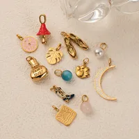 Vintage Style Classic Style Pearl Mushroom Boots 304 Stainless Steel Zircon 18K Gold Plated DIY Jewelry Accessories main image 3