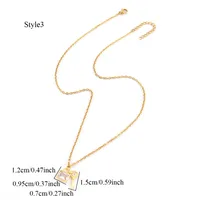 Elegant Simple Style Key Lock 201 Stainless Steel Copper Artificial Crystal Zircon Women's Pendant Necklace main image 4