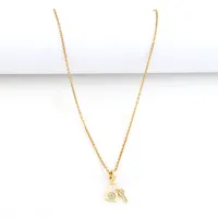 Elegant Simple Style Key Lock 201 Stainless Steel Copper Artificial Crystal Zircon Women's Pendant Necklace main image 5