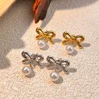 1 Pair Elegant Irregular Oval Plating 304 Stainless Steel 18K Gold Plated Drop Earrings main image 5