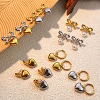 1 Pair Elegant Irregular Oval Plating 304 Stainless Steel 18K Gold Plated Drop Earrings main image 1