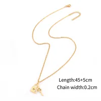 Elegant Simple Style Key Lock 201 Stainless Steel Copper Artificial Crystal Zircon Women's Pendant Necklace sku image 2