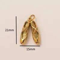 Vintage Style Classic Style Pearl Mushroom Boots 304 Stainless Steel Zircon 18K Gold Plated DIY Jewelry Accessories sku image 10