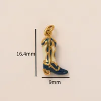 Vintage Style Classic Style Pearl Mushroom Boots 304 Stainless Steel Zircon 18K Gold Plated DIY Jewelry Accessories sku image 7