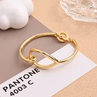 Casual Vacation Modern Style Ball Red Heart Copper Handmade Polishing 18K Gold Plated Women's Bangle main image 2