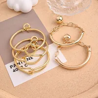 Casual Vacation Modern Style Ball Red Heart Copper Handmade Polishing 18K Gold Plated Women's Bangle main image 1