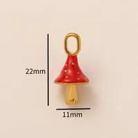 Vintage Style Classic Style Pearl Mushroom Boots 304 Stainless Steel Zircon 18K Gold Plated DIY Jewelry Accessories sku image 9