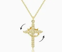 Elegant Four Leaf Clover Heart Shape Butterfly Titanium Steel Copper Plating Zircon Women's Pendant Necklace sku image 39