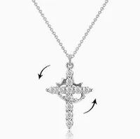 Elegant Four Leaf Clover Heart Shape Butterfly Titanium Steel Copper Plating Zircon Women's Pendant Necklace sku image 40