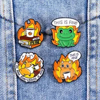 Cartoon Style Cute Streetwear Cartoon Frog Alloy Stamping Stoving Varnish Plating Unisex Brooches main image 1