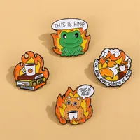 Cartoon Style Cute Streetwear Cartoon Frog Alloy Stamping Stoving Varnish Plating Unisex Brooches main image 6