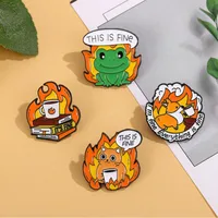 Cartoon Style Cute Streetwear Cartoon Frog Alloy Stamping Stoving Varnish Plating Unisex Brooches main image 5